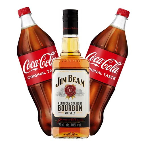 Jim Beam White Label Whisky with Coca-Cola Mixer